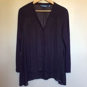 Silky Vera Wang purple shirt - size PXL